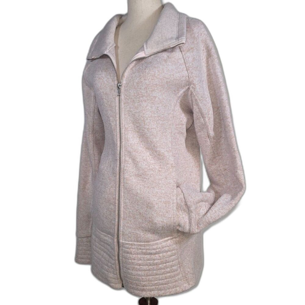 Thread & Supply Peachy Tan Moonlight Fleece Knit Jacket Size Large